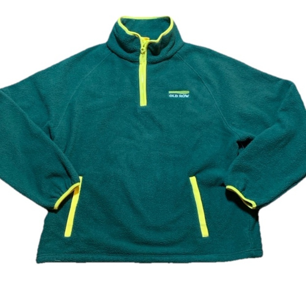 Old Row Jacket 1/4 Zip Fleece Pullover Green Men’s Sz L Outdoors NWT